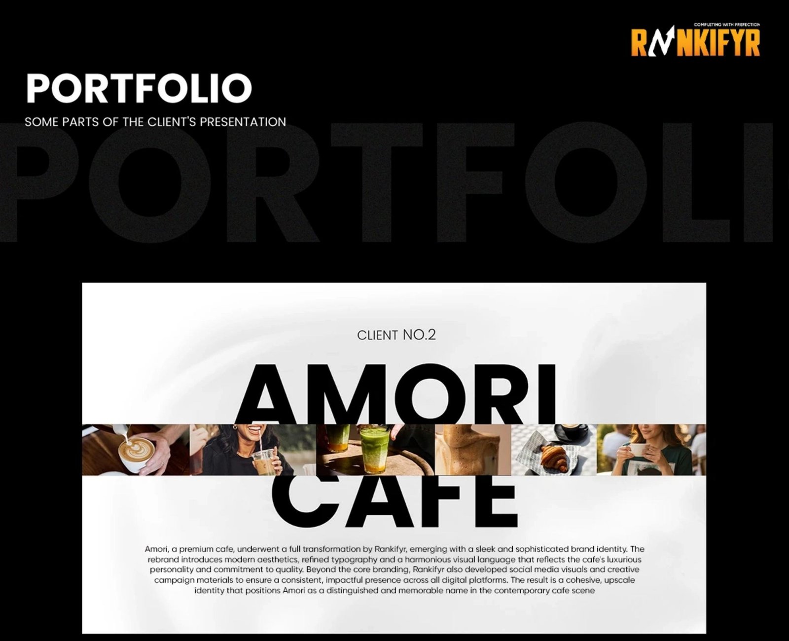 Amori Cafe portfolio presentation